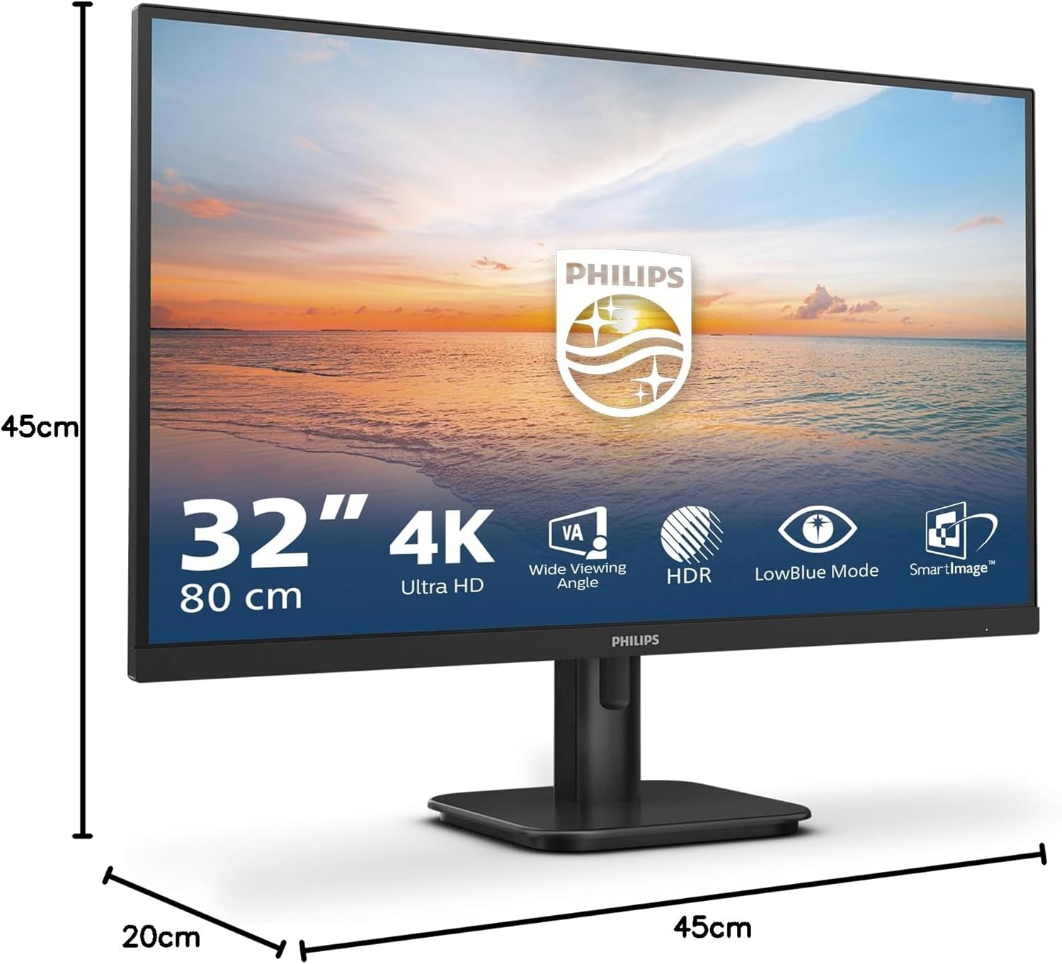 Thumbnail 5 de Philips 32E1N1800LA — 32-inch Ultra HD Monitor with HDR10 and Built-in Speakers