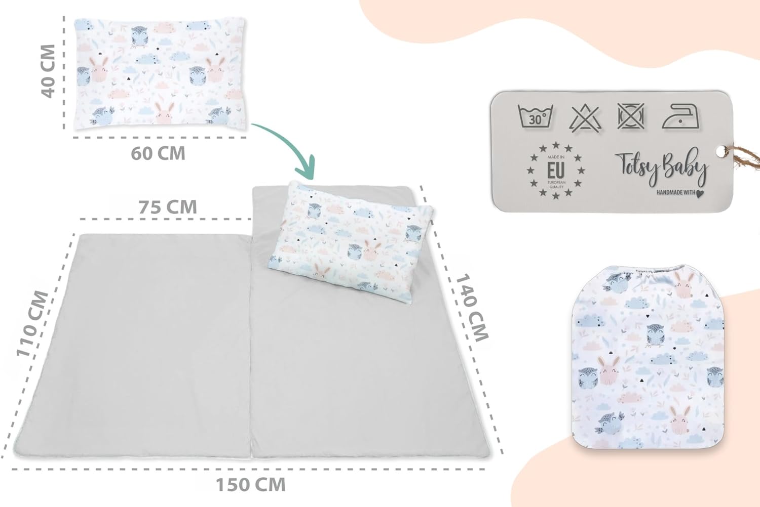 Thumbnail 2 de Schlafsack Kinder 75x140 cm Eulen