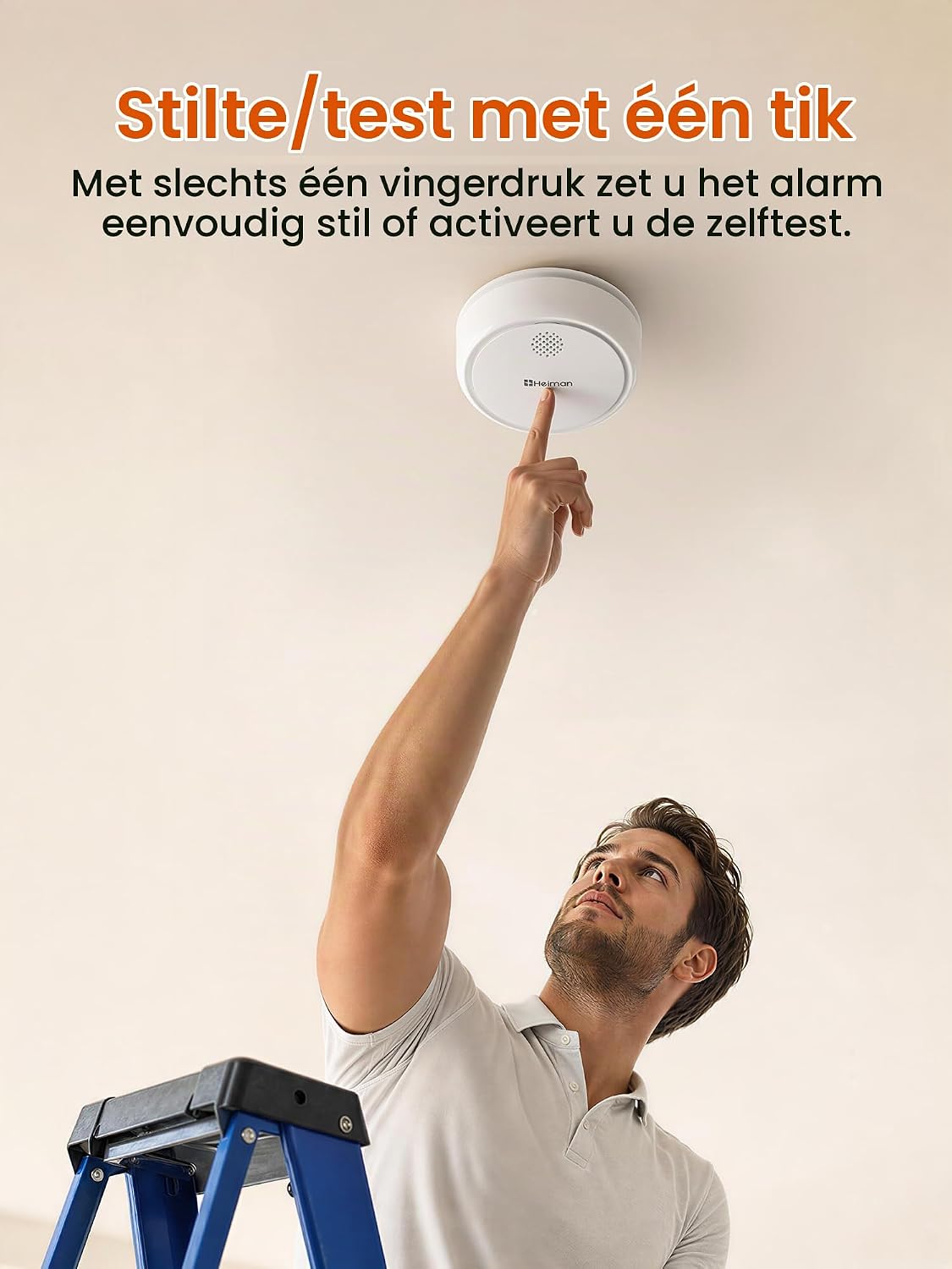 Detalle 2 de HEIMAN HM2SA-3S-T rookmelder met 10 jaar batterij en foto-elektrische sensor