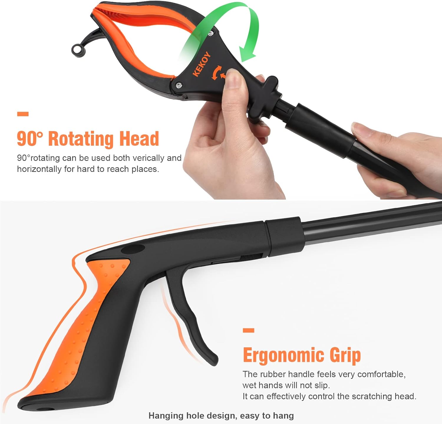 Thumbnail 6 de Kekoy 44" Grabber Reacher Tool with Light