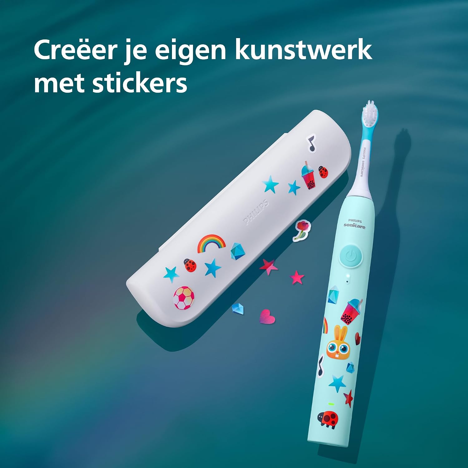 Detalle de Philips Sonicare for Kids HX6500/23 elektrische tandenborstel, aquagroen