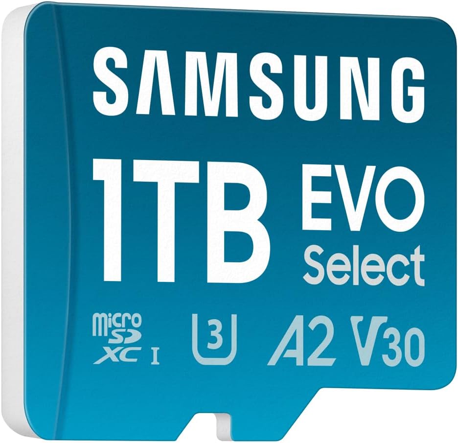 Detalle de Samsung Memorie EVO Select microSD da 256GB (UHS-I U3) fino a 160 MB/s