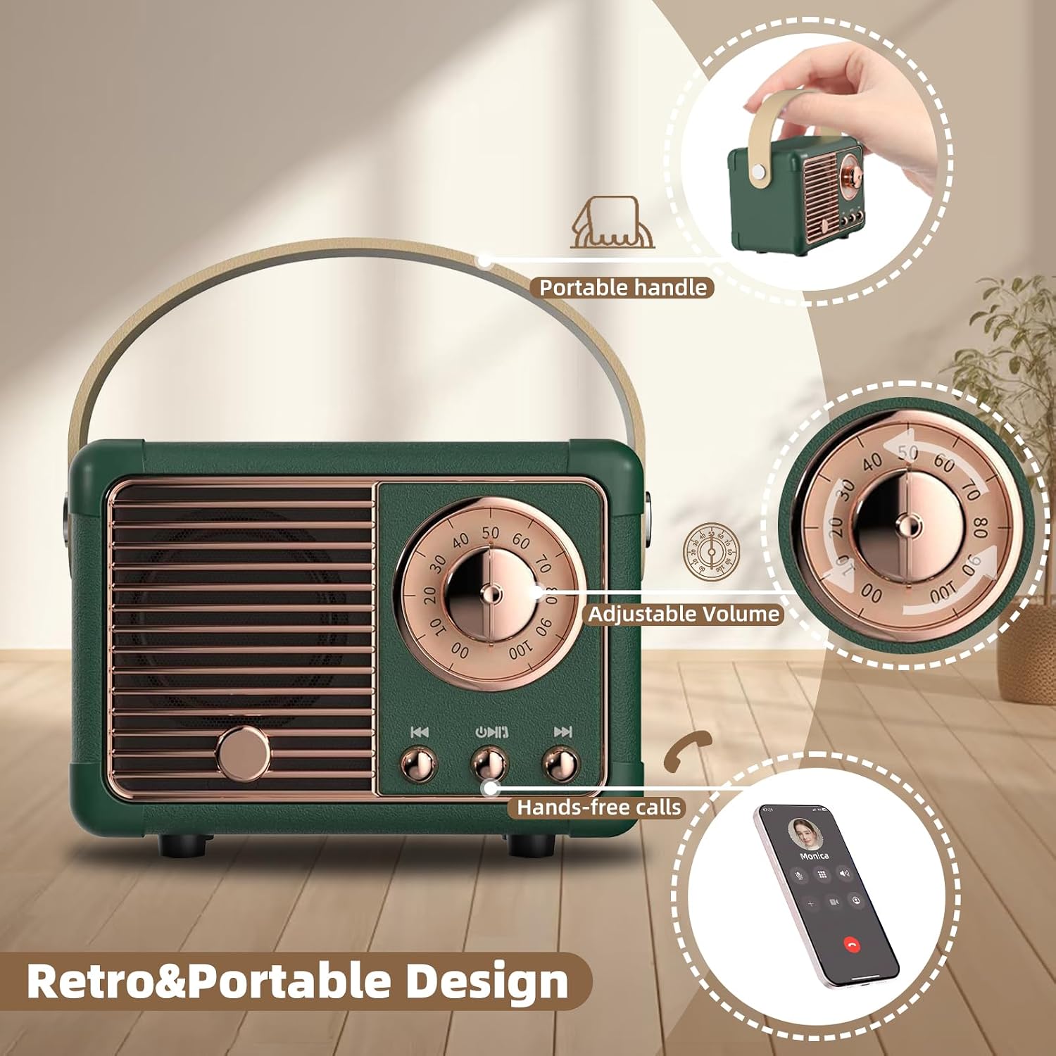 Thumbnail 3 de Caulikine Mini Bluetooth Lautsprecher Grün
