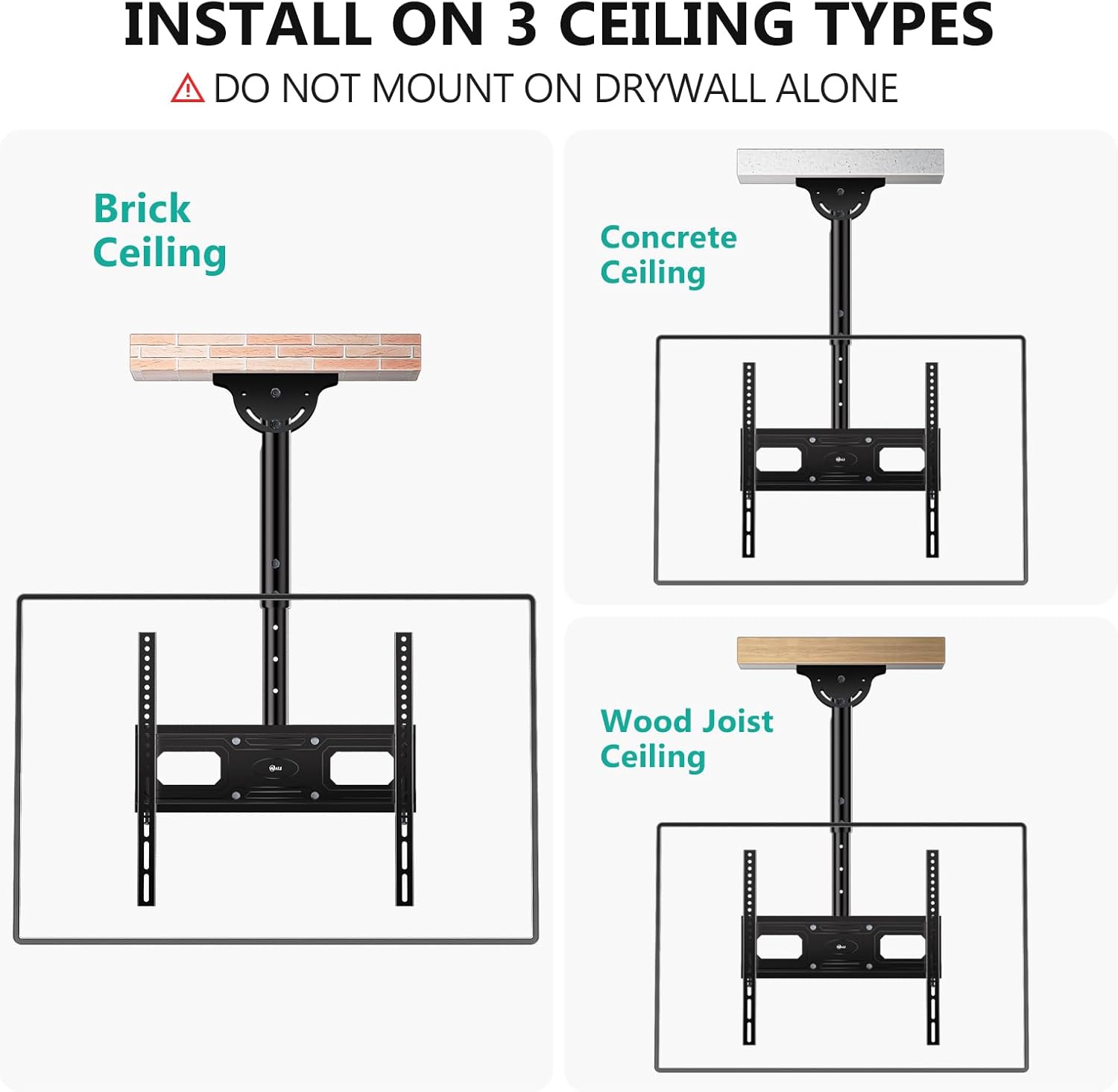 Thumbnail 5 de WALI CM2665-P Ceiling TV Mount 26–65 inch