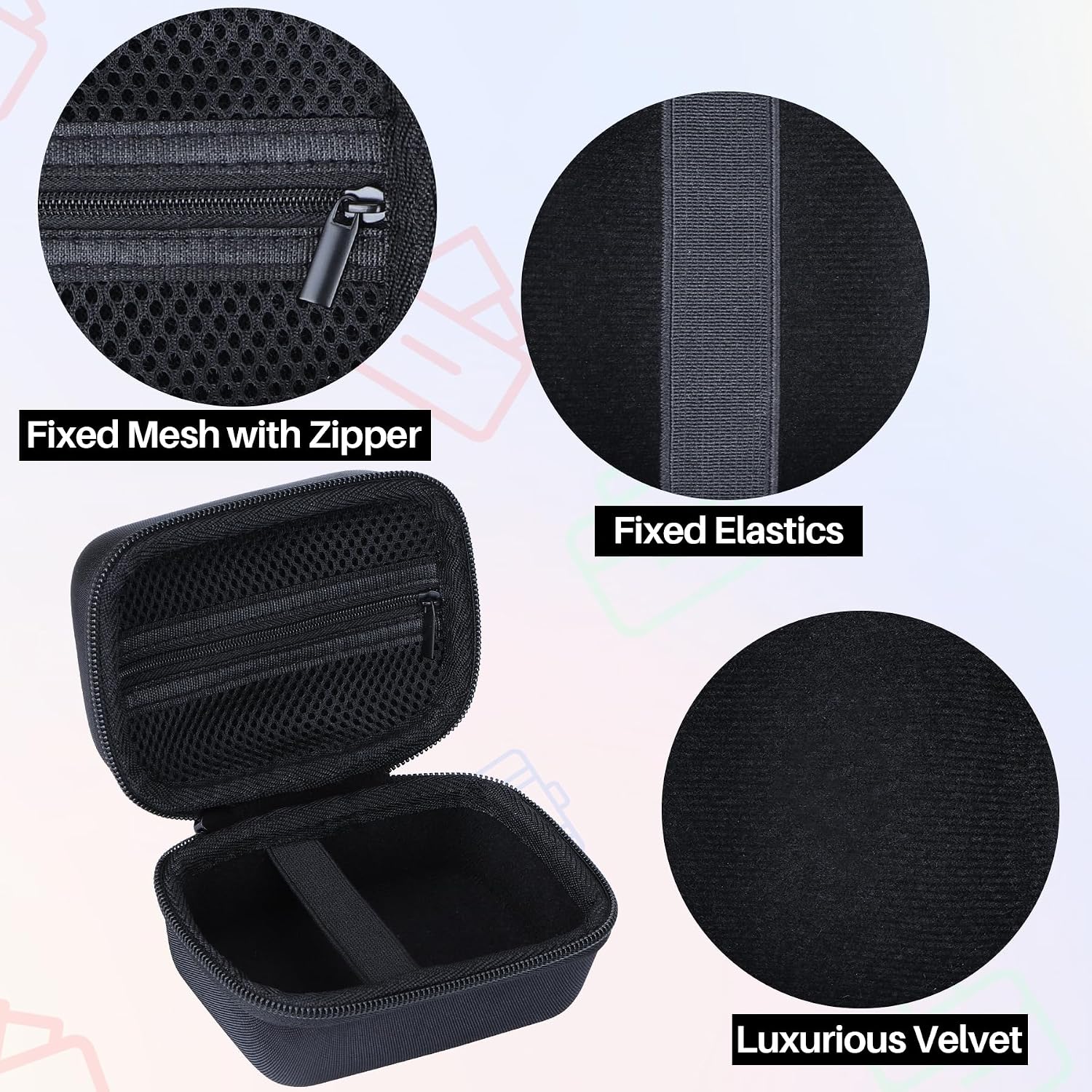Detalle de Lebakort hard carry case for OM SYSTEM Tough TG-7 and Olympus Tough TG-6/TG-5/TG-4 action cameras