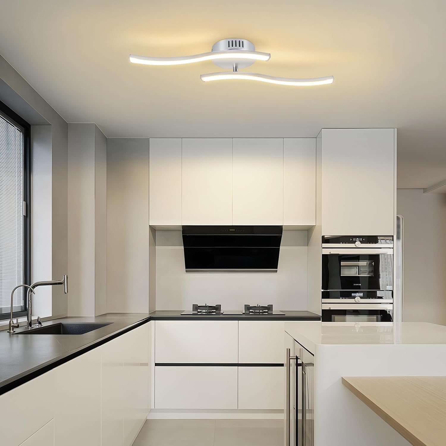 Thumbnail 2 de Homefire LED-Deckenlampe für Küche, Flur & Büro – 12 W, 3000 K mit Wellen-Design