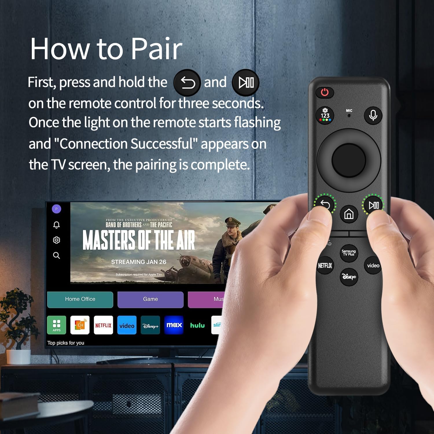 Thumbnail 4 de TVSEN BN59-01432A Solar Voice Remote for Samsung Neo QLED 8K TVs