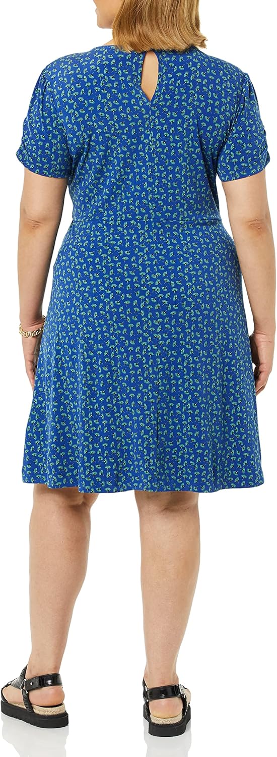 Thumbnail 1 de Amazon Essentials Women's Gathered Short-Sleeve A-Line Floral Dress (Available in Plus Size)