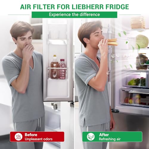 Thumbnail 3 de Lot de 4 filtres à charbon actif Fresh Air pour Liebherr – compatible 9096989, 988246000, 988246001, 9882429, 9882460