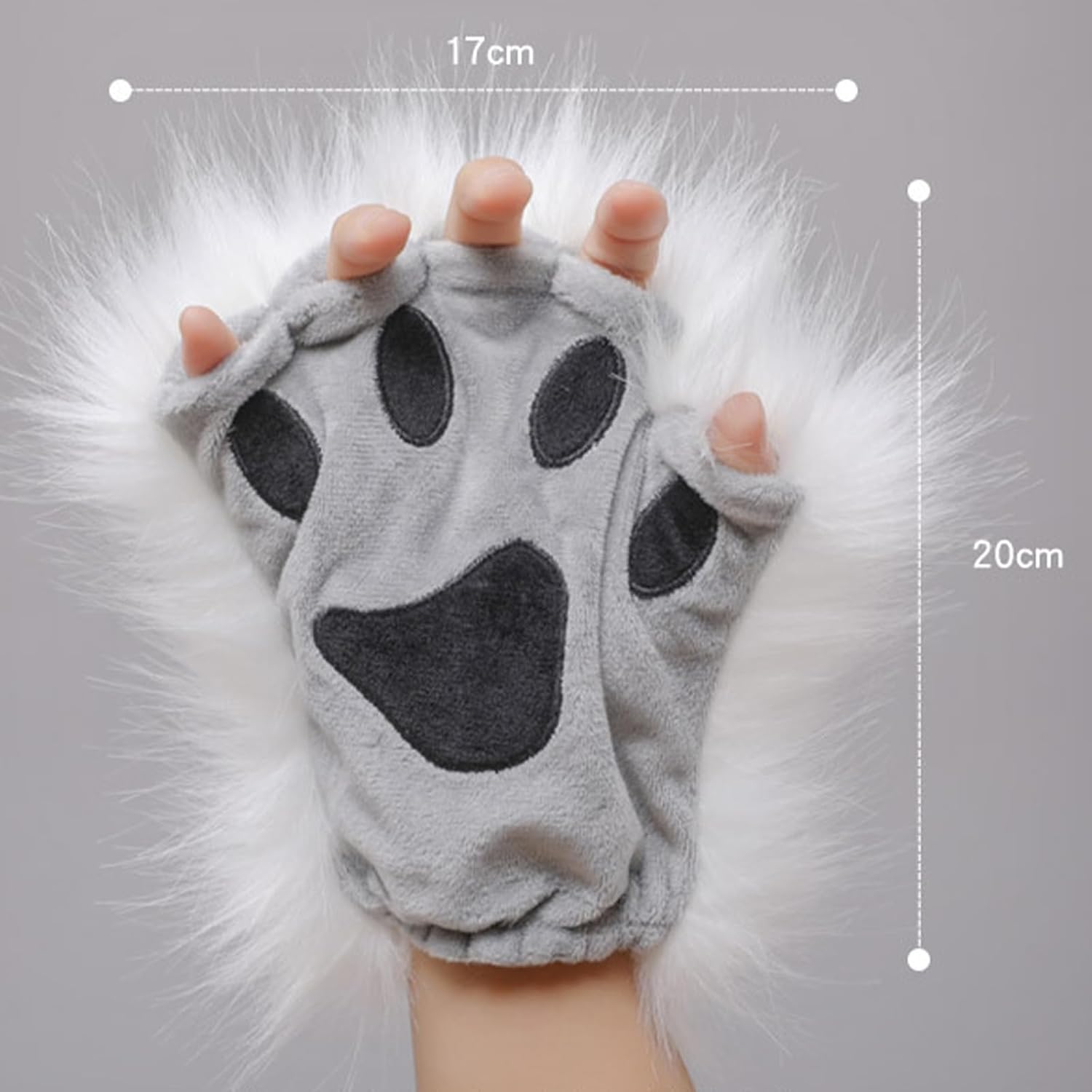 Detalle 1 de Valpeak Therian Mask and Tail Set with Furry Mask and Natural Fox Tail