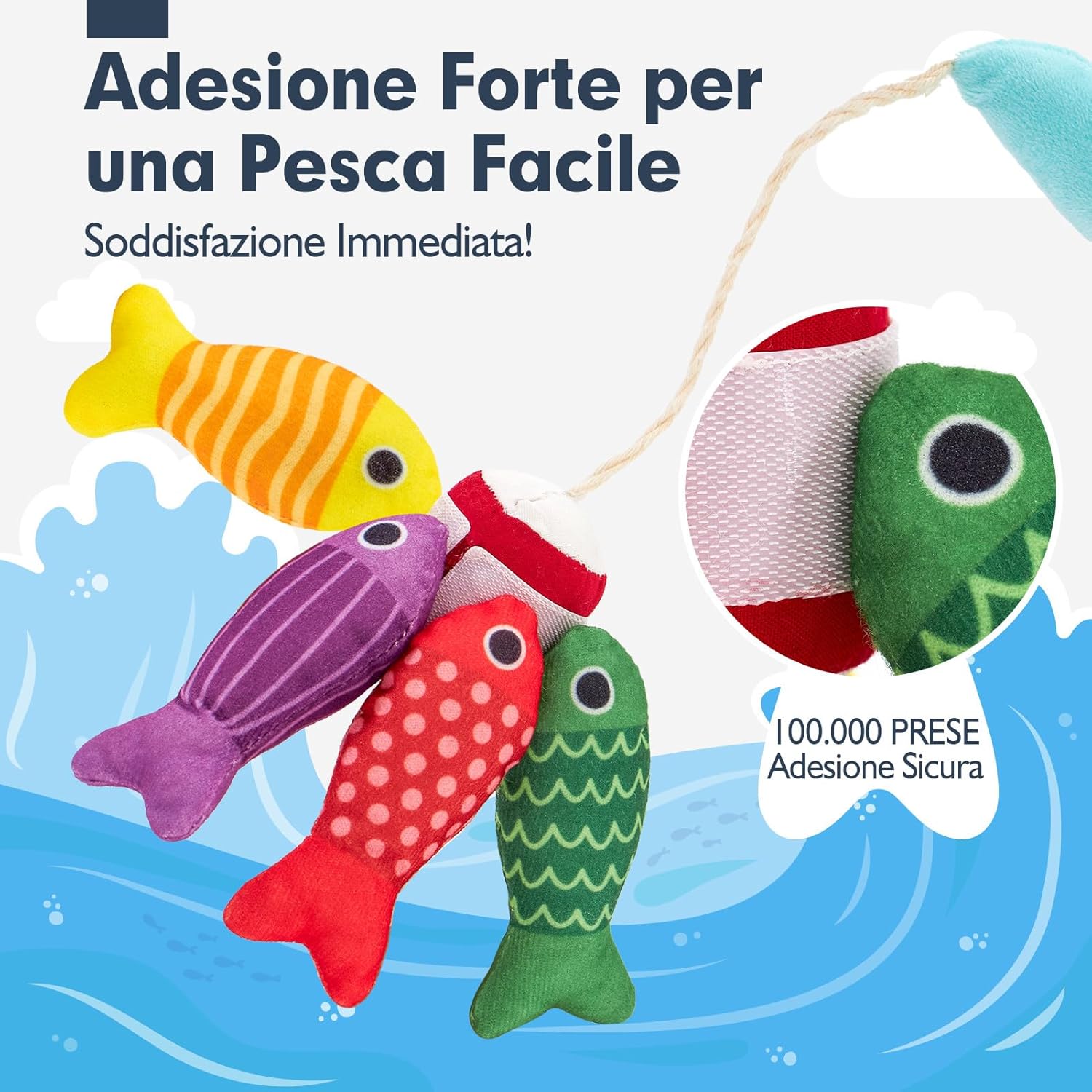 Detalle de Hahaland Giochi Bambini 1 Anno Montessori – 22 pezzi pesca morbido, educativo e sicuro