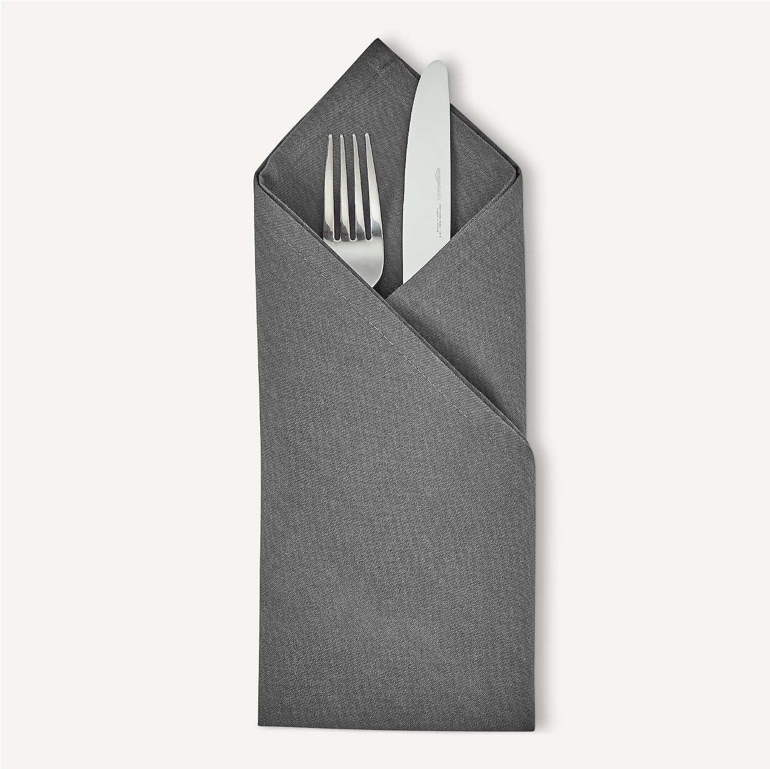 Detalle de Amazon Basics Reusable Cloth Napkins 12 pack, 17×17 in 🧻