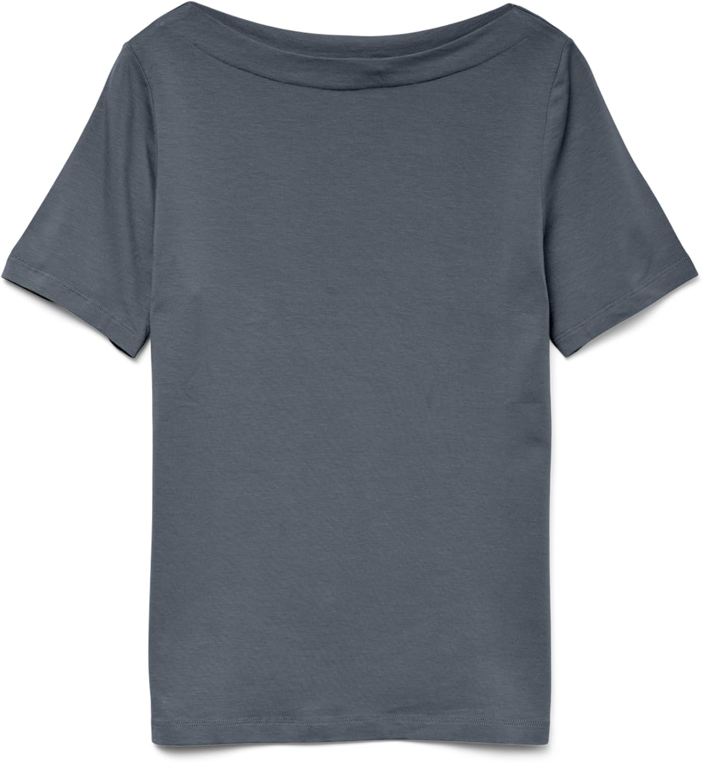 Thumbnail 6 de VERO MODA Top basic elasticizzato a manica corta con scollo a barca da donna Panda
