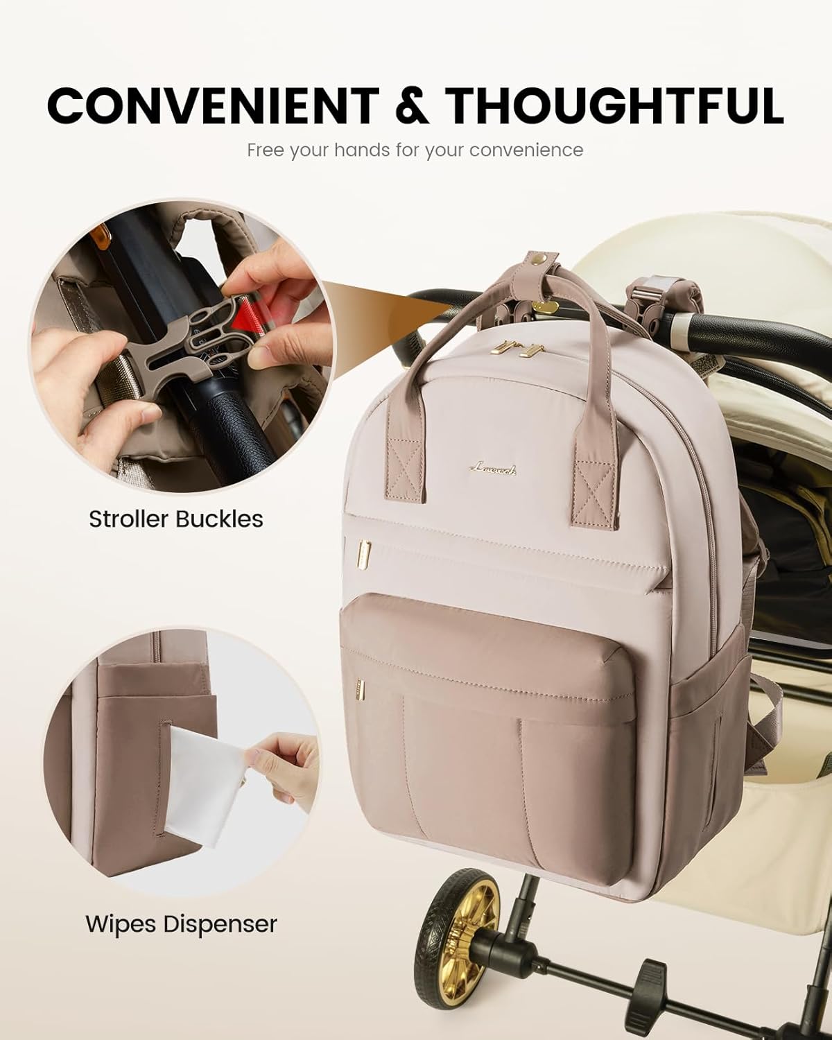 Detalle 2 de LOVEVOOK Wickelrucksack Groß