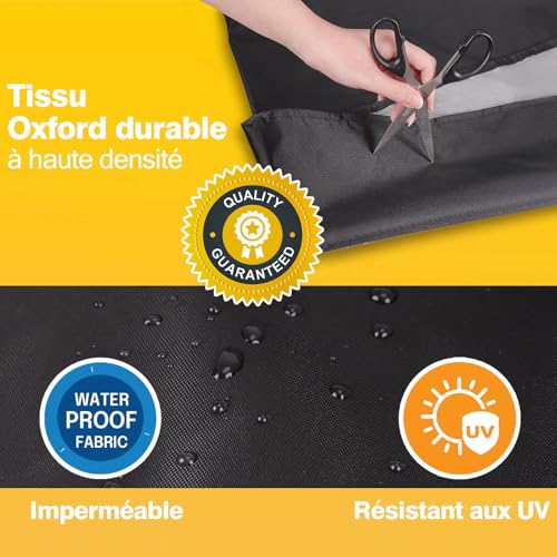 Thumbnail 3 de Reinalin Housse Parasol Déporté, Protection Oxford avec Tige Télescopique et Fermeture Éclair (265x40/70/50 cm)