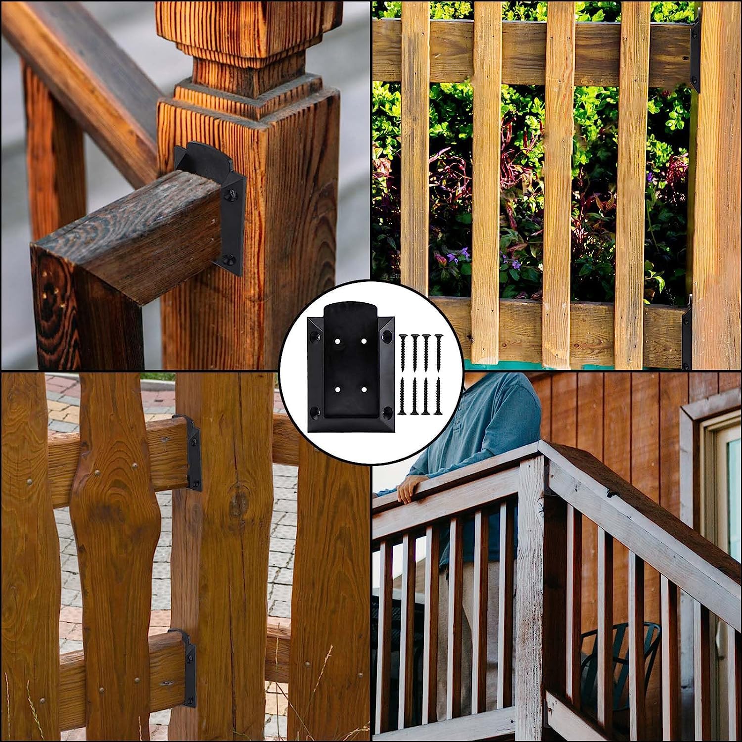 Thumbnail 5 de Deck Railing Brackets Connectors 20pcs for 2"x4" timber ðŸ›