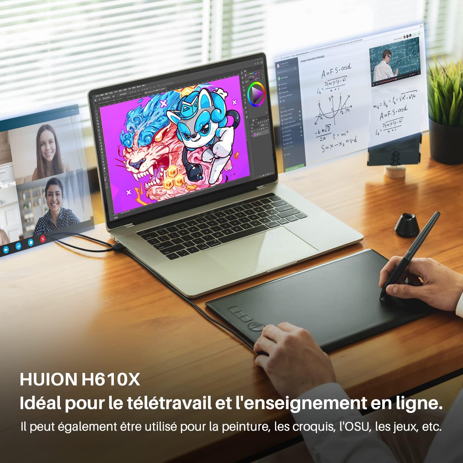 Detalle 2 de HUION Inspiroy H610X tablette graphique 10 x 6,25