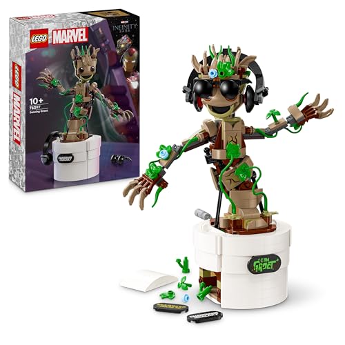 Detalle de LEGO Marvel Dancing Groot Buildable Animated Toy (76297) – A playful, interactive Groot for 10+
