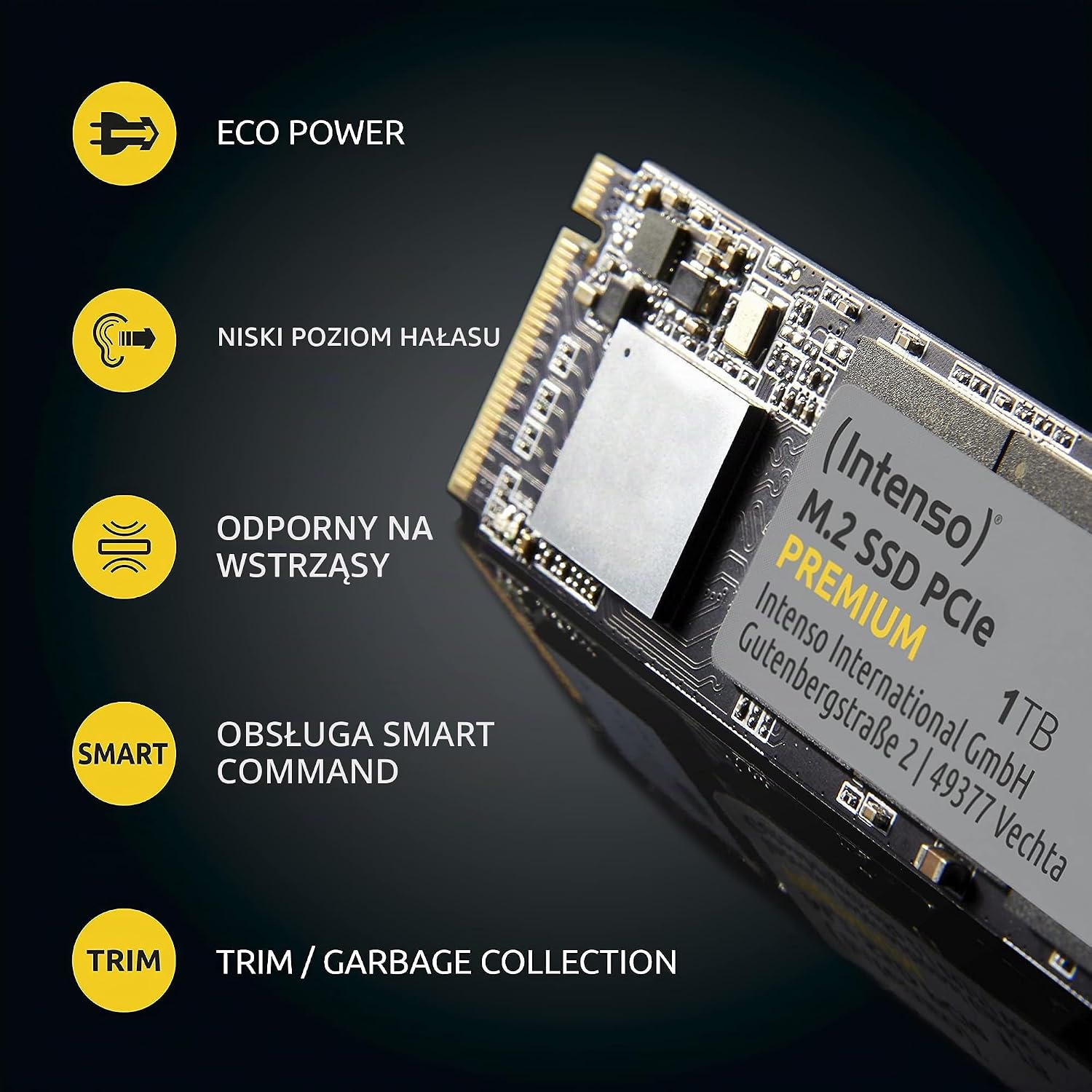 Detalle de Intenso 3835450 SSD M.2 2280 PCIe Premium 500 GB NVMe 1.3