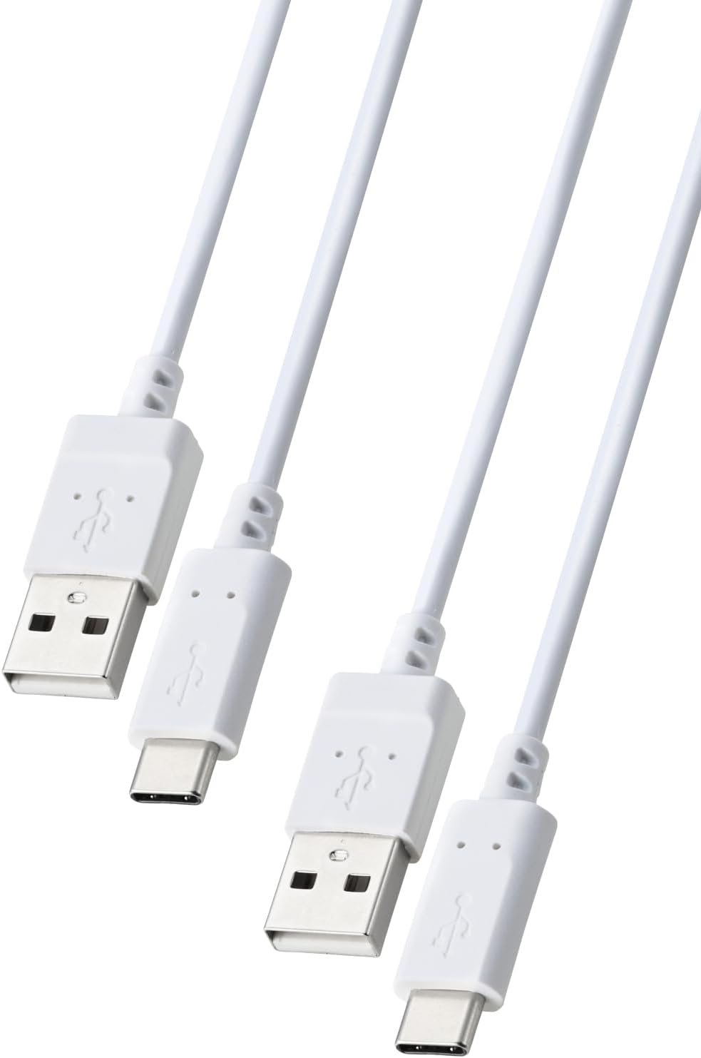 Detalle de エレコム MPA-ACECTW20WH USB-A to USB-Cケーブル 2本セット 2m・15W・ホワイト
