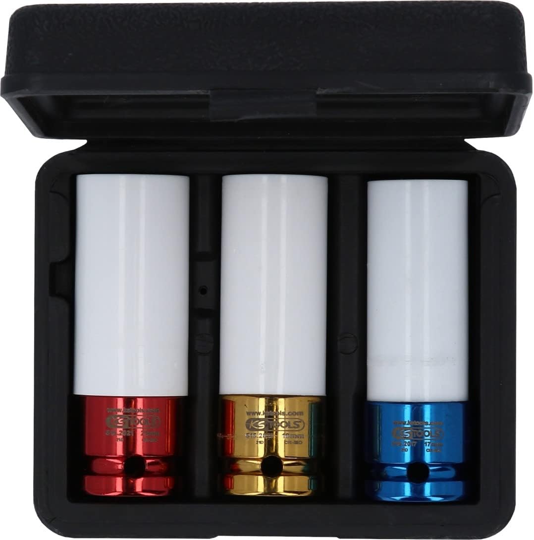 Thumbnail 2 de KS Tools 515.1005: Set di Bussole per Avvitatori ad Impulsi per Cerchi in Lega 17–21 mm (1/2")