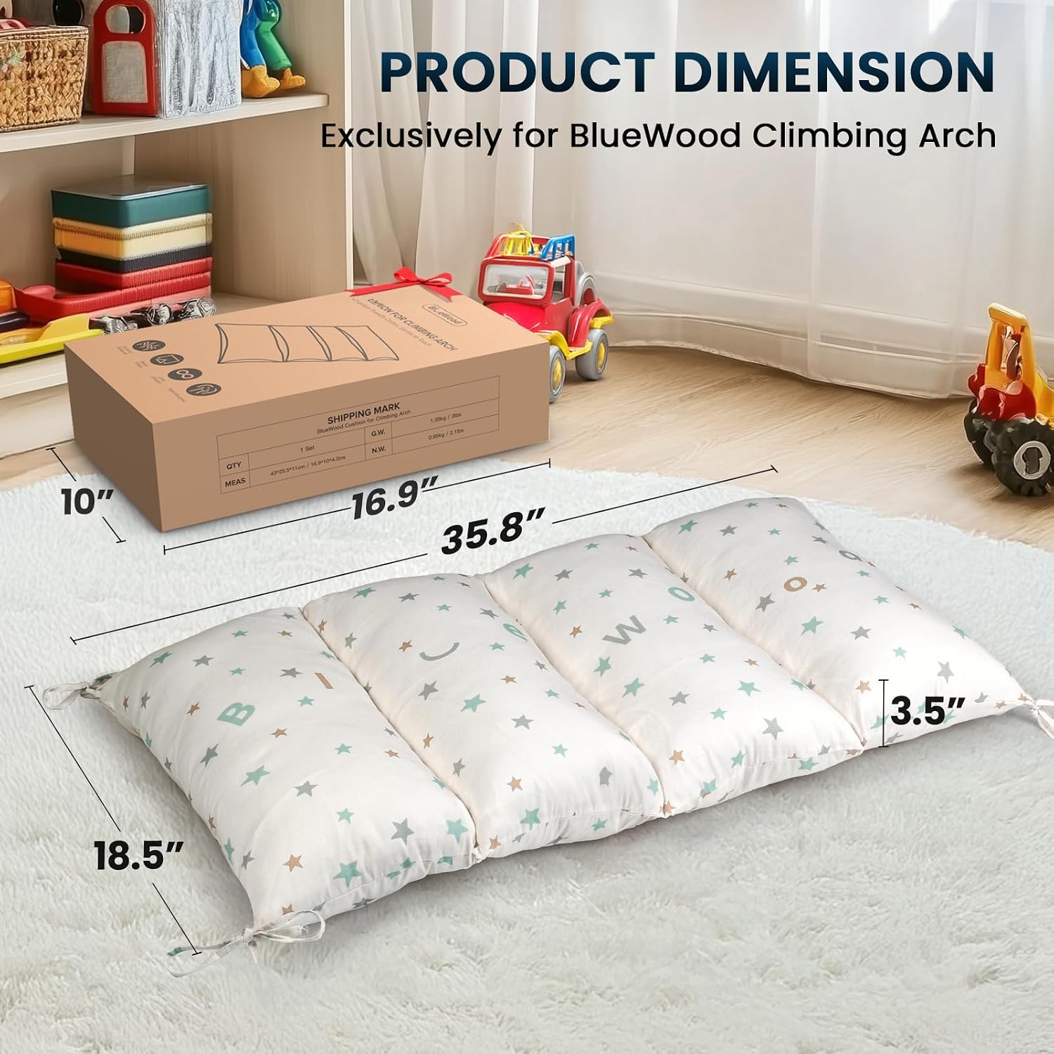 Detalle de BlueWood GTD01 Climbing Arch Cushion, Cotton Cover and Non-Slip Straps