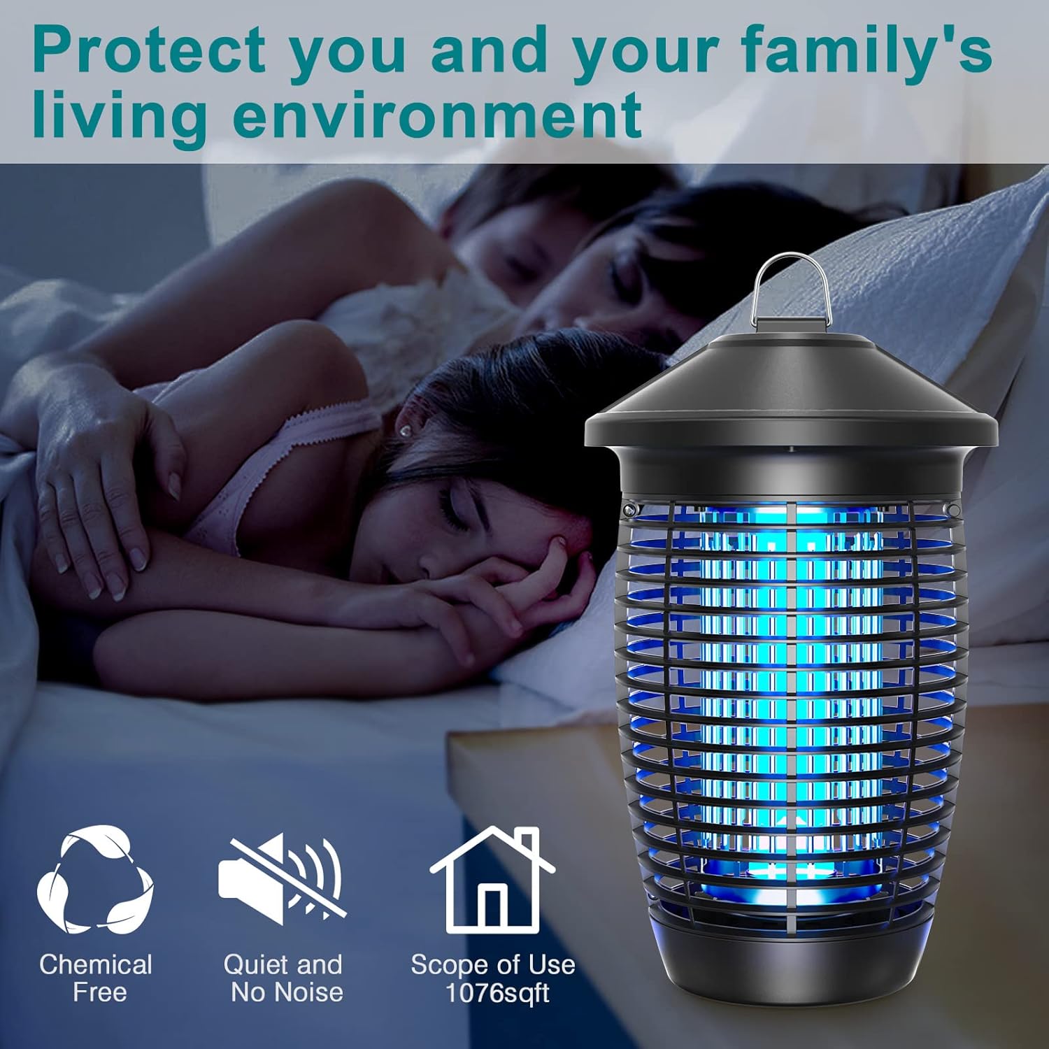 Thumbnail 3 de TMACTIME Lampada Antizanzare Elettrica 20W – IPX4, 4500V, UV per Giardino Interno/Esterno