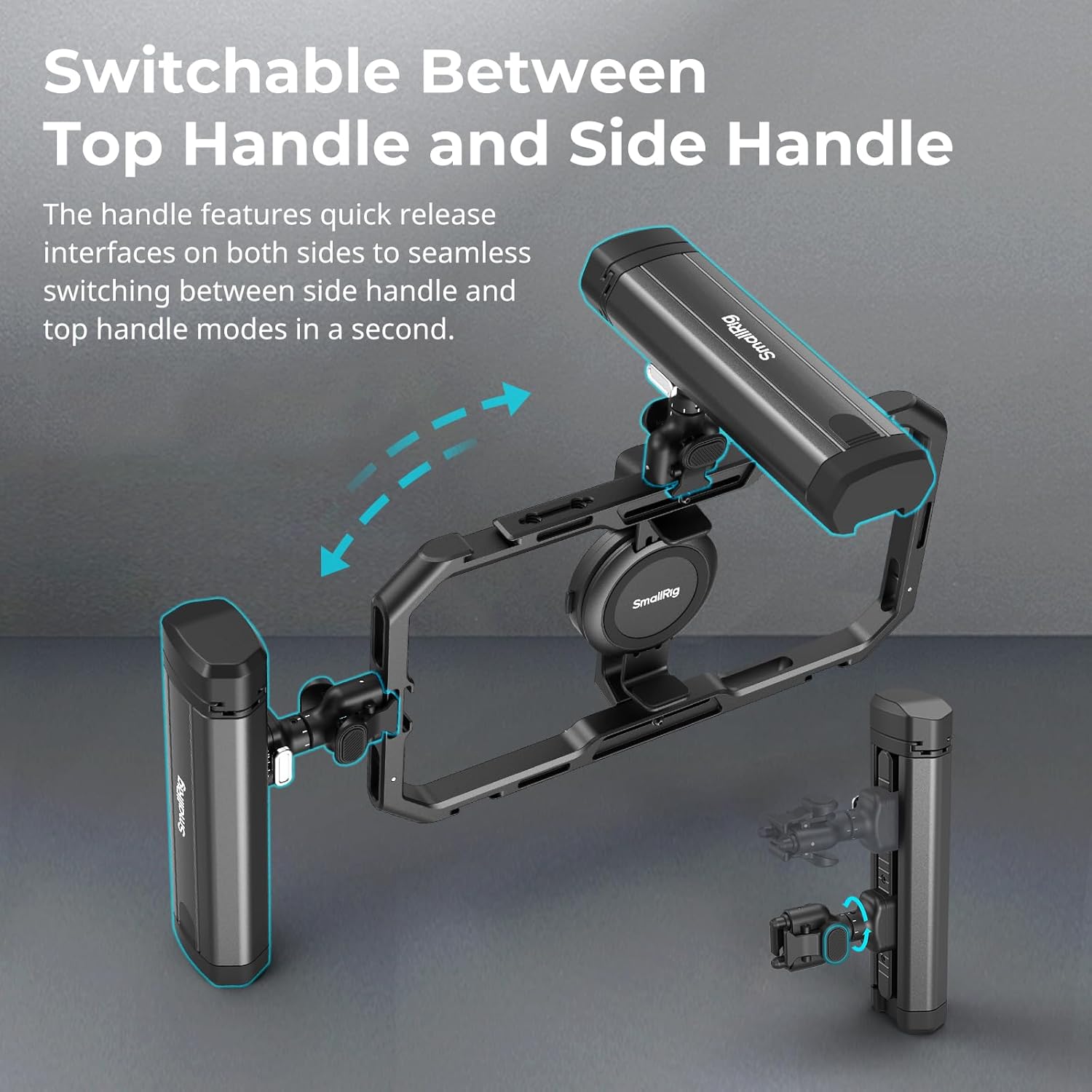 Detalle 2 de SMALLRIG 4842 Poignée rotative 2 ans