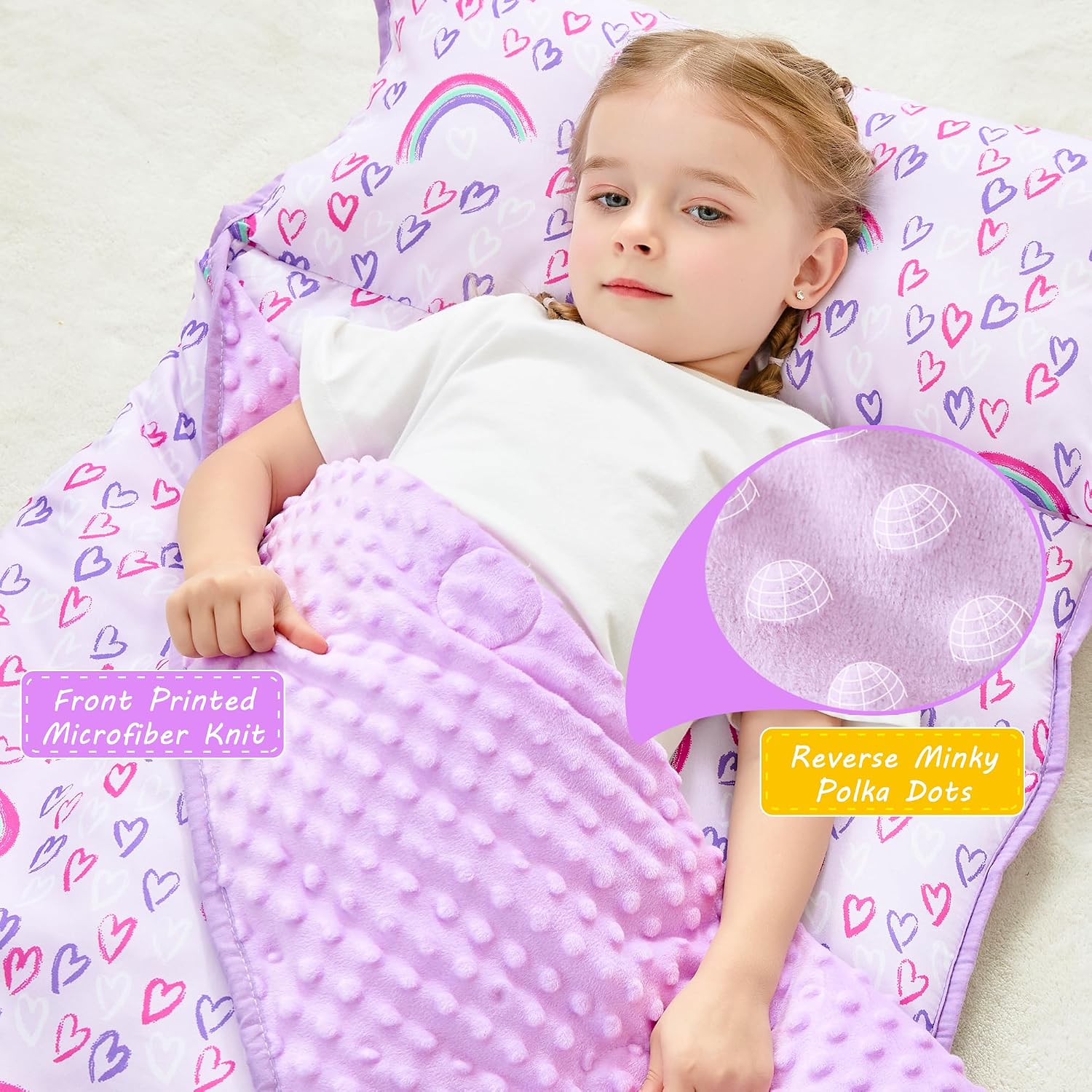 Thumbnail 1 de Lasoftan Toddler Nap Mat with Pillow and Blanket (Extra Large) – Ideal for Daycare, Preschool, Travel