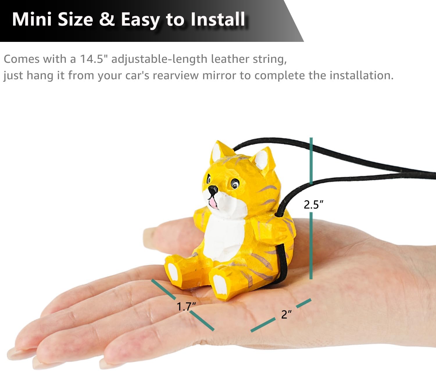 Detalle 2 de 100% Handmade Cat Swing Ornament 2.5 in