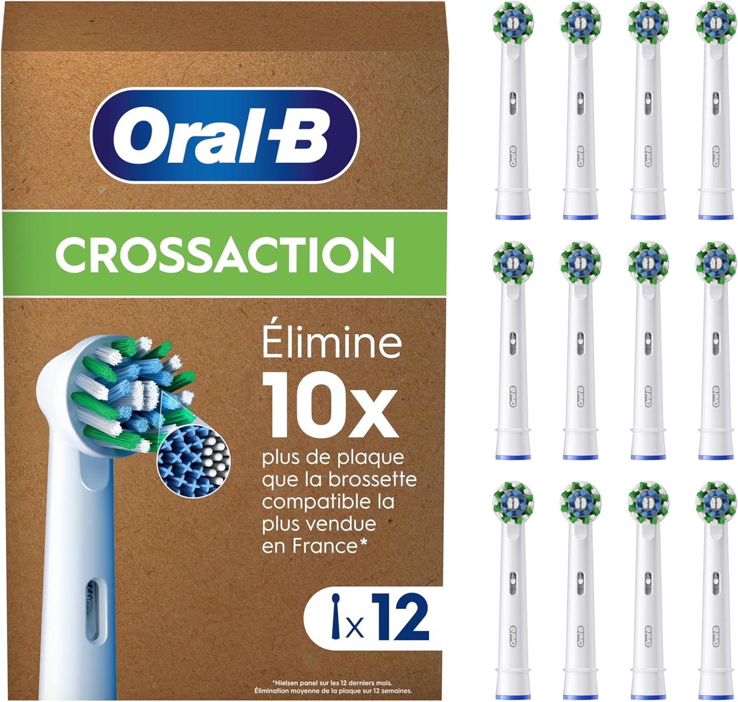 Oral-B Pro CrossAction — lot de 12 brossettes dentaires
