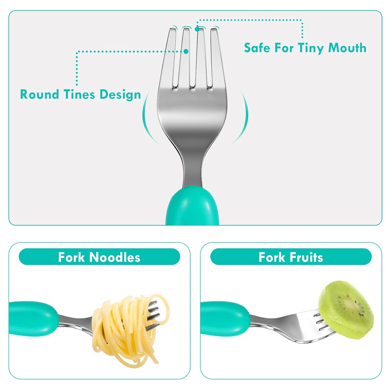 Thumbnail 3 de Lehoo Castle KinderBesteck-Set 6-teilig (Edelstahl & Kunststoff) für Kinder ab 1 Jahr