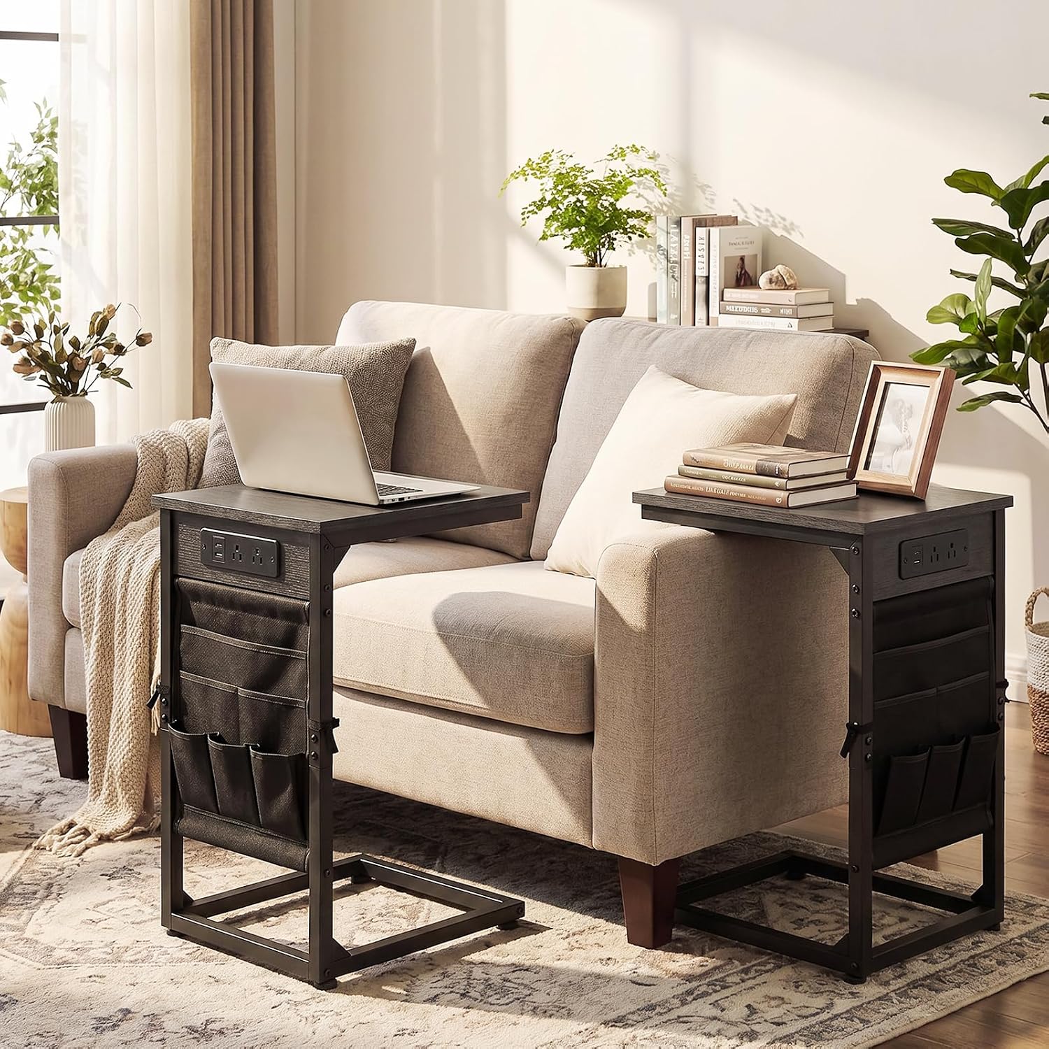 Detalle de AMHANCIBLE C-Shaped End Tables Set of 2