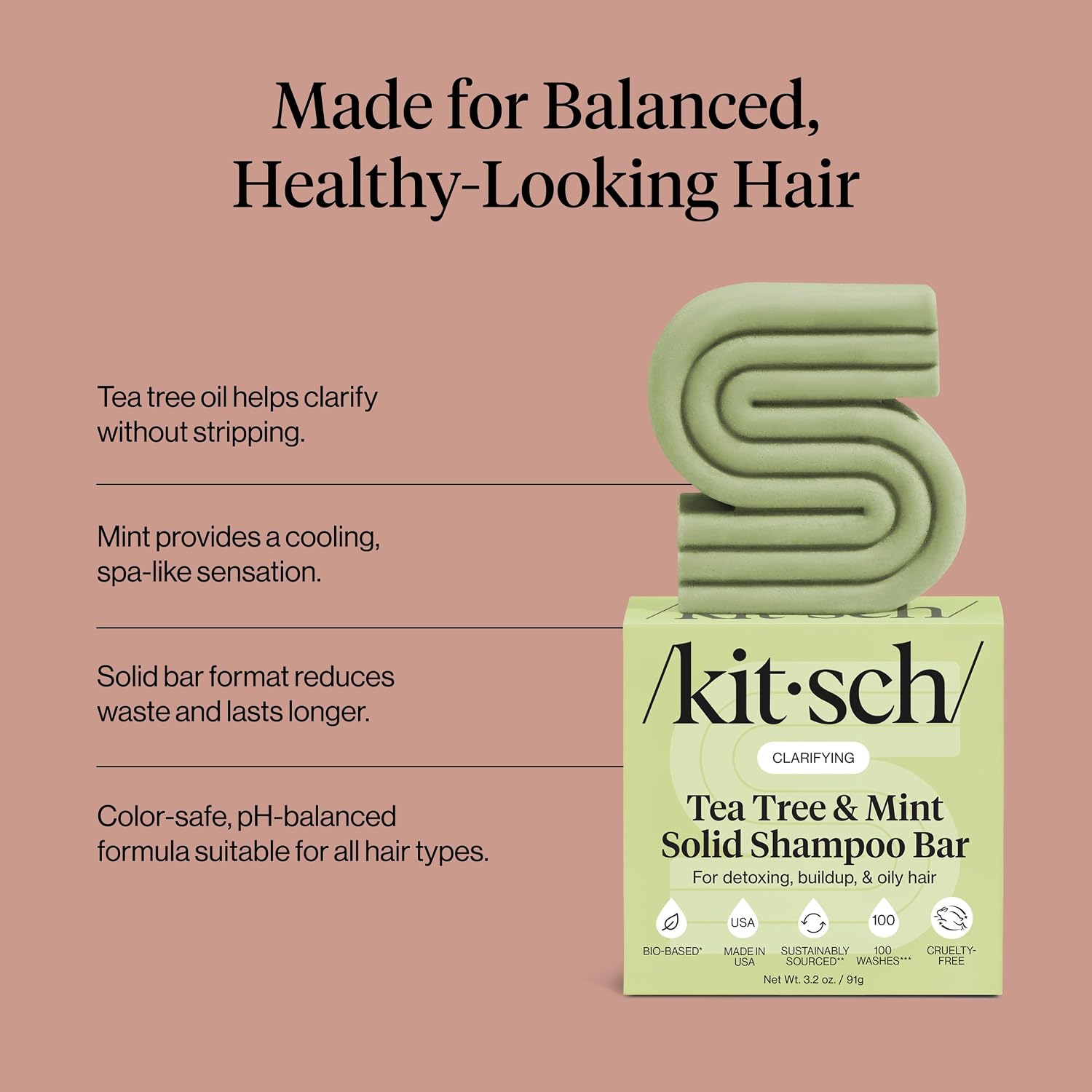 Detalle 1 de Kitsch clarifying shampoo bar 91 g