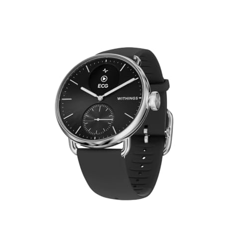Detalle de Withings ScanWatch 2: Hybrid Smartwatch with ECG, 38mm – Black