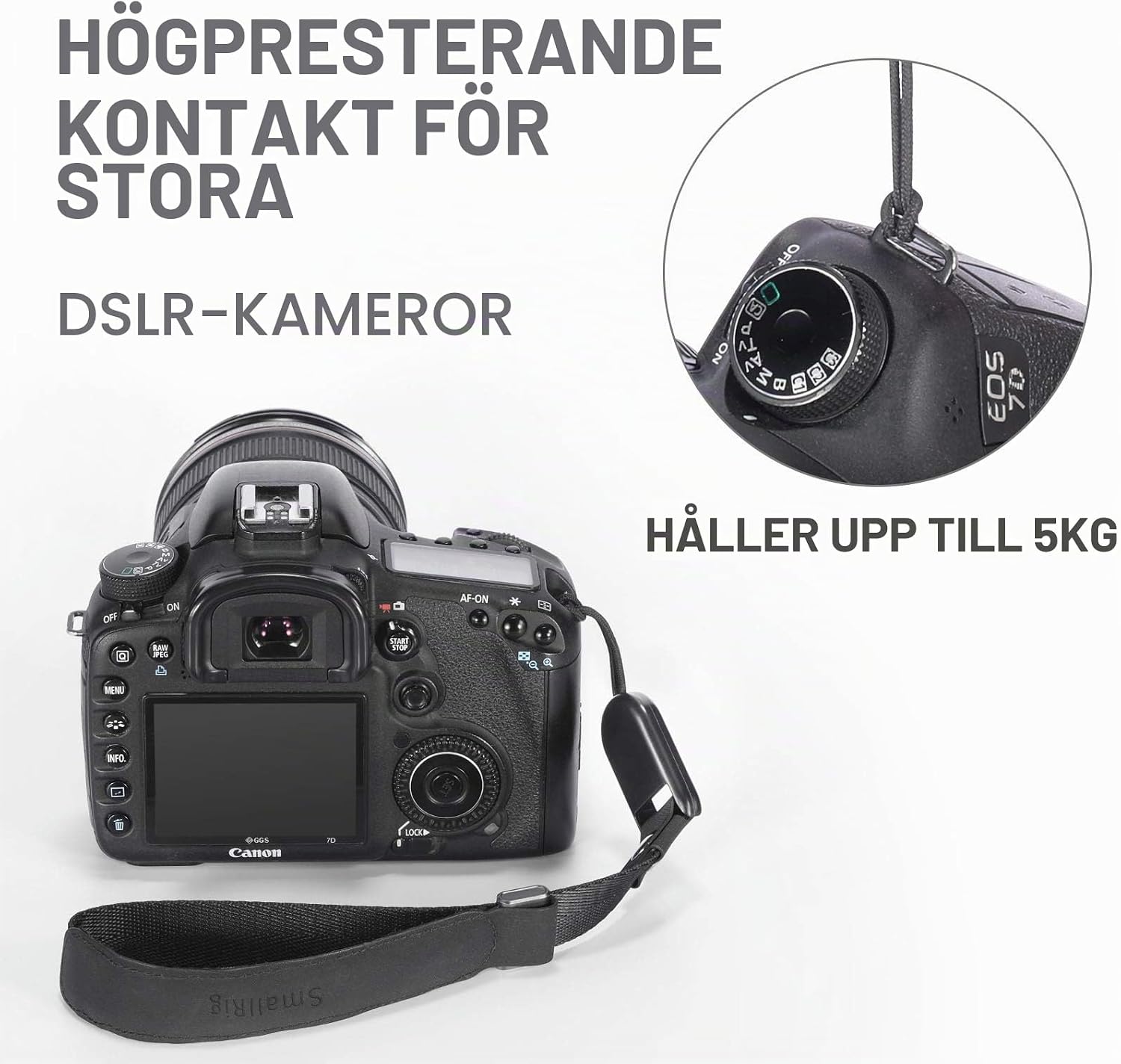 Thumbnail 2 de SMALLRIG universell kamerarem med justerbar axelrem för DSLR och SLR