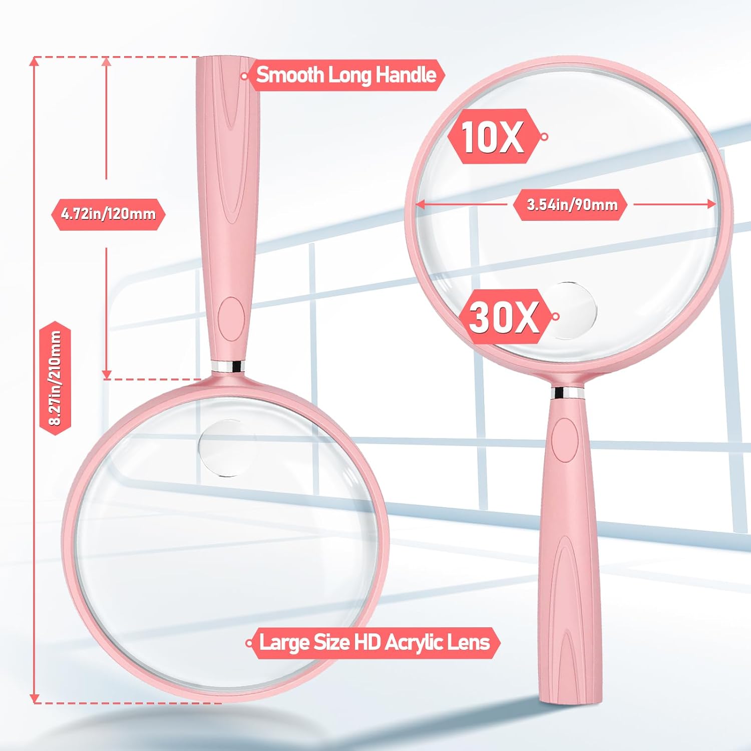 Detalle 1 de Handheld Magnifying Glass, 90 mm Lens