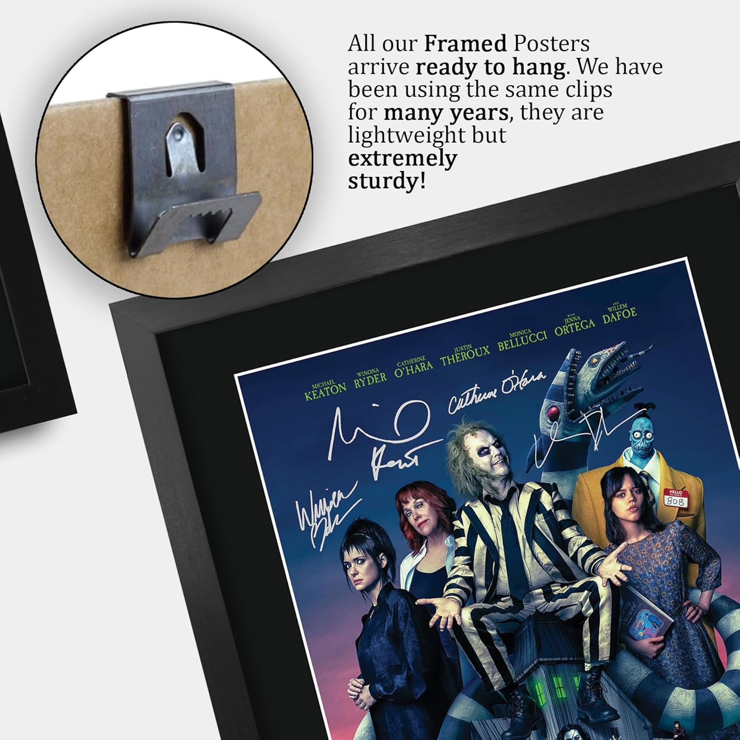 Thumbnail 4 de HWC Trading Beetlejuice 2 Michael Keaton signed autograph A3 framed print (movie memorabilia gift)