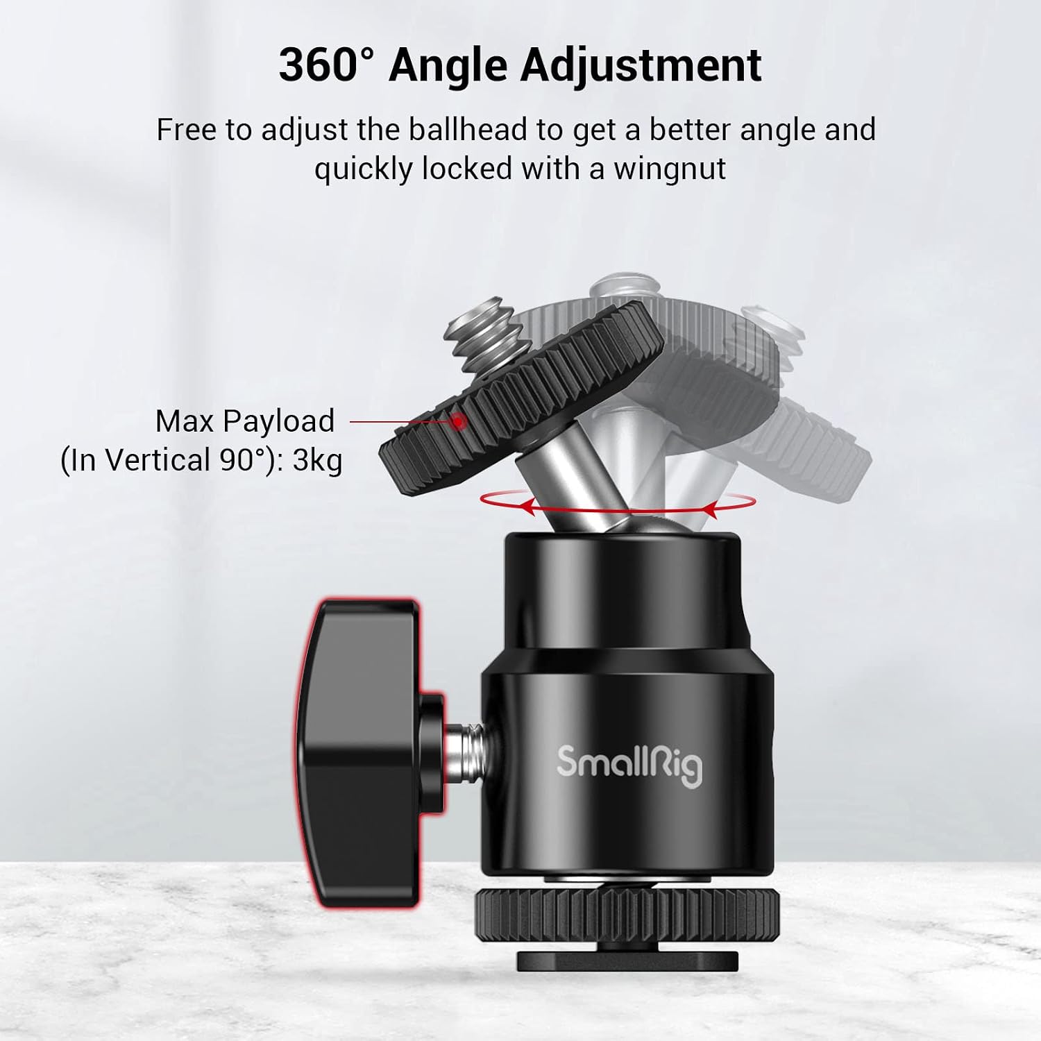 Detalle de SMALLRIG EVF Support Moniteur/Monitor Mount 2059 (paquet de 2) avec vis 1/4" et griffe froide