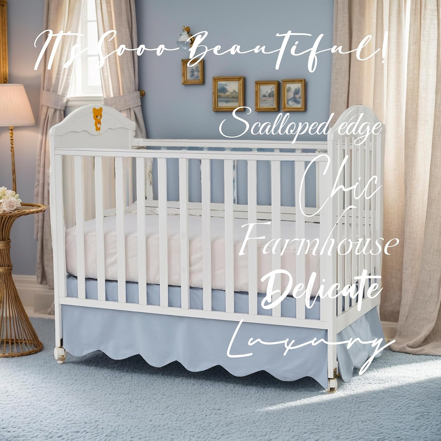 Detalle 2 de Brandream Crib Skirt Cotton