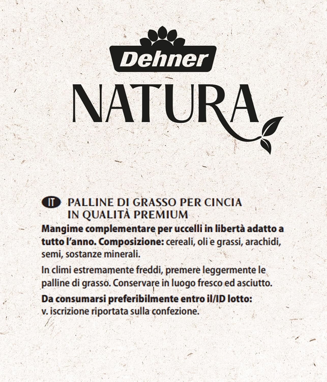 Detalle de Dehner Natura Premium Mangime per uccelli selvatici – palline da 90 g, confezione da 1, 2,7 kg totali