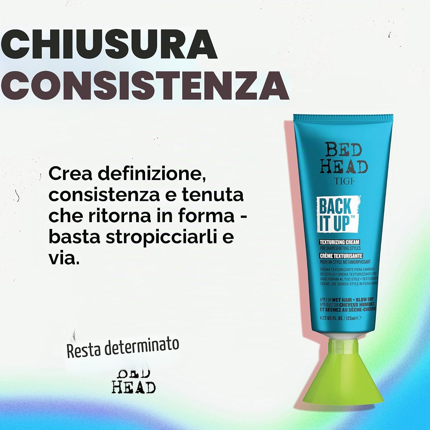 Detalle 2 de Bed Head by TIGI Back It Up 125ml crema cera texturizzante
