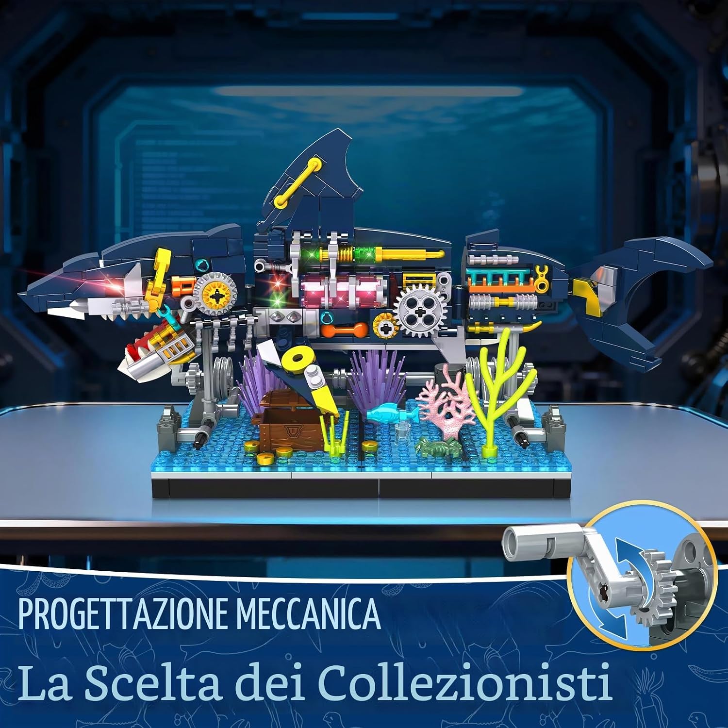 Thumbnail 2 de kiothdre Set Costruzioni Forma Squalo – Gioco Meccanico a Forma di Squalo con 499 pezzi