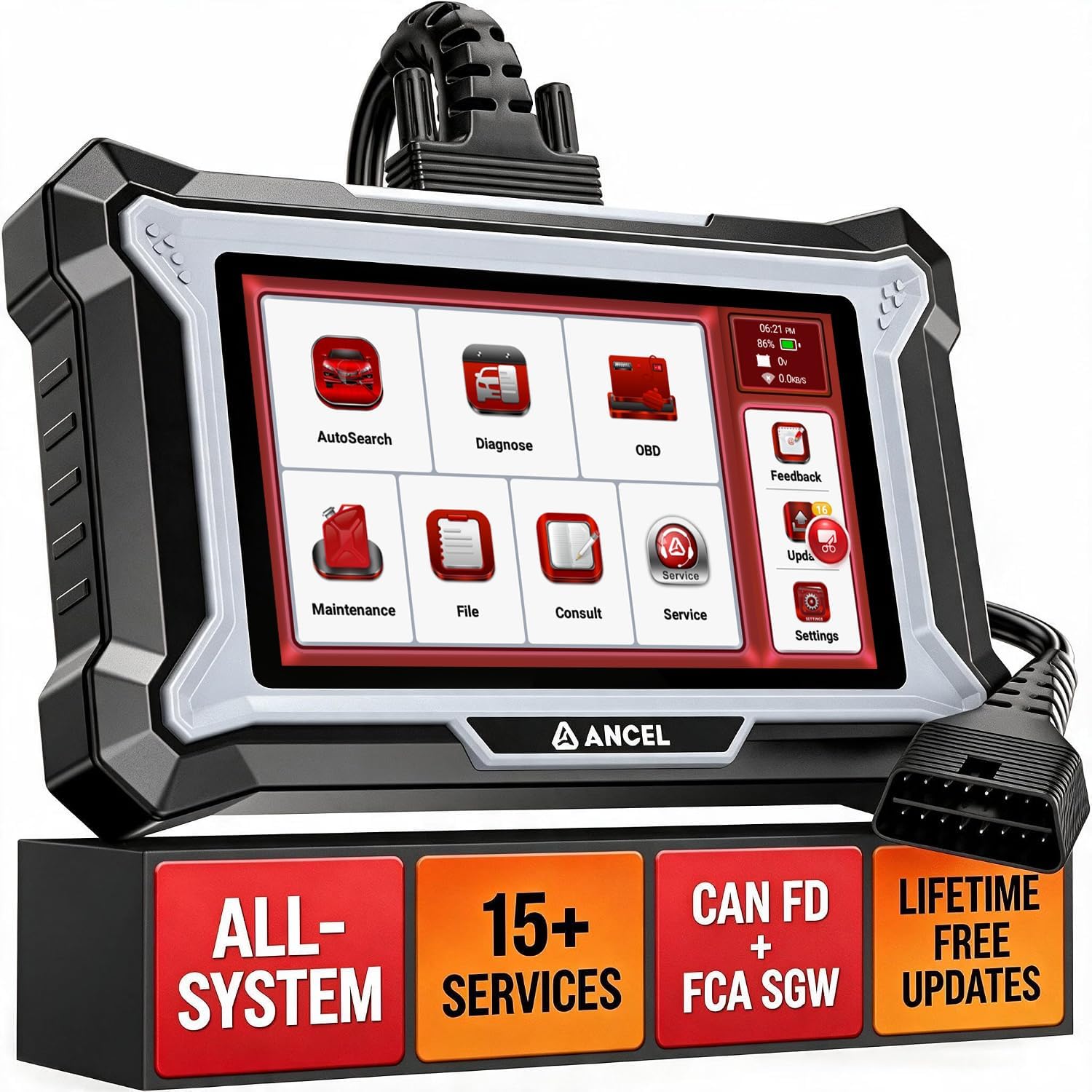 Detalle de ANCEL DS200 OBD2 Scanner 15+ Resets