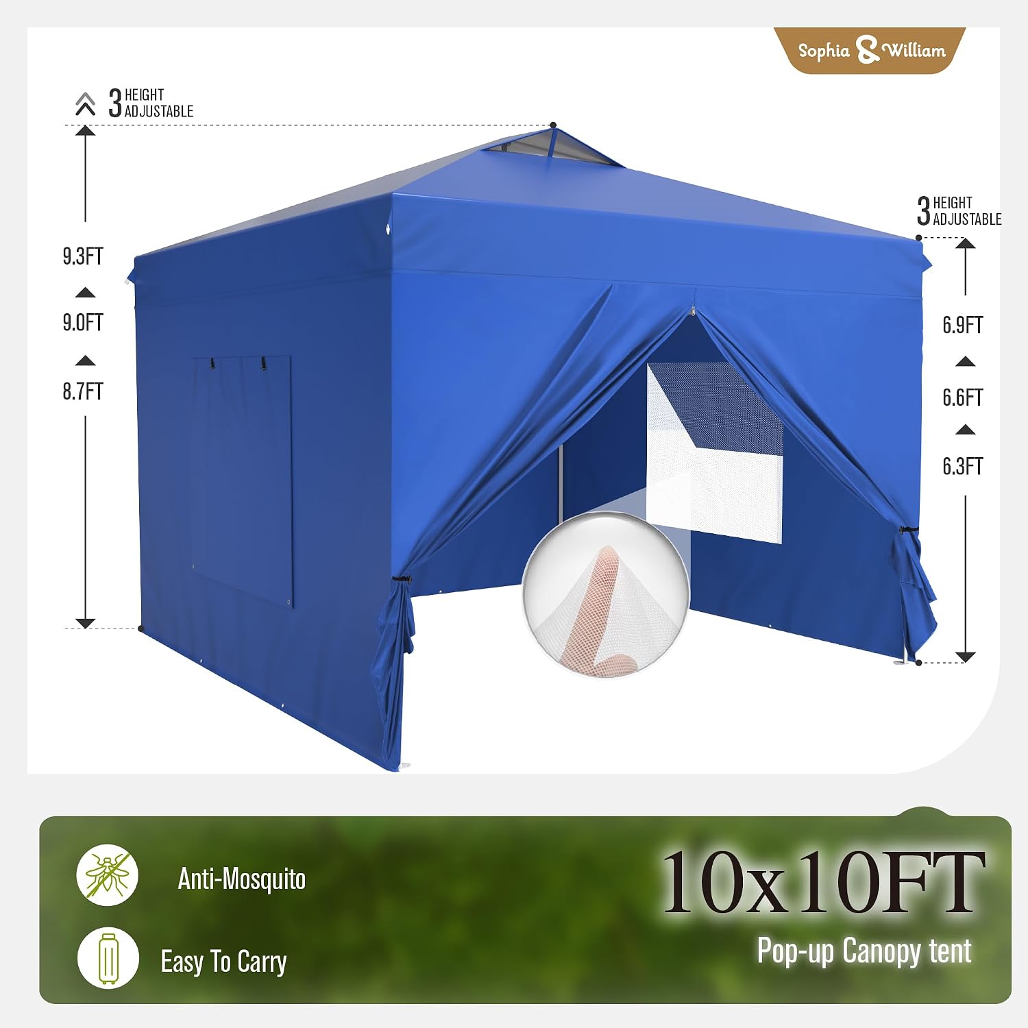 Thumbnail 6 de Sophia & William Pop-Up Canopy Tent 10x10