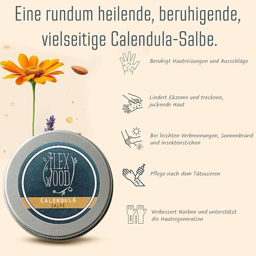 Detalle de The Ilex Wood Ringelblumensalbe – rein natürliche, handgefertigte Salbe (100 ml)