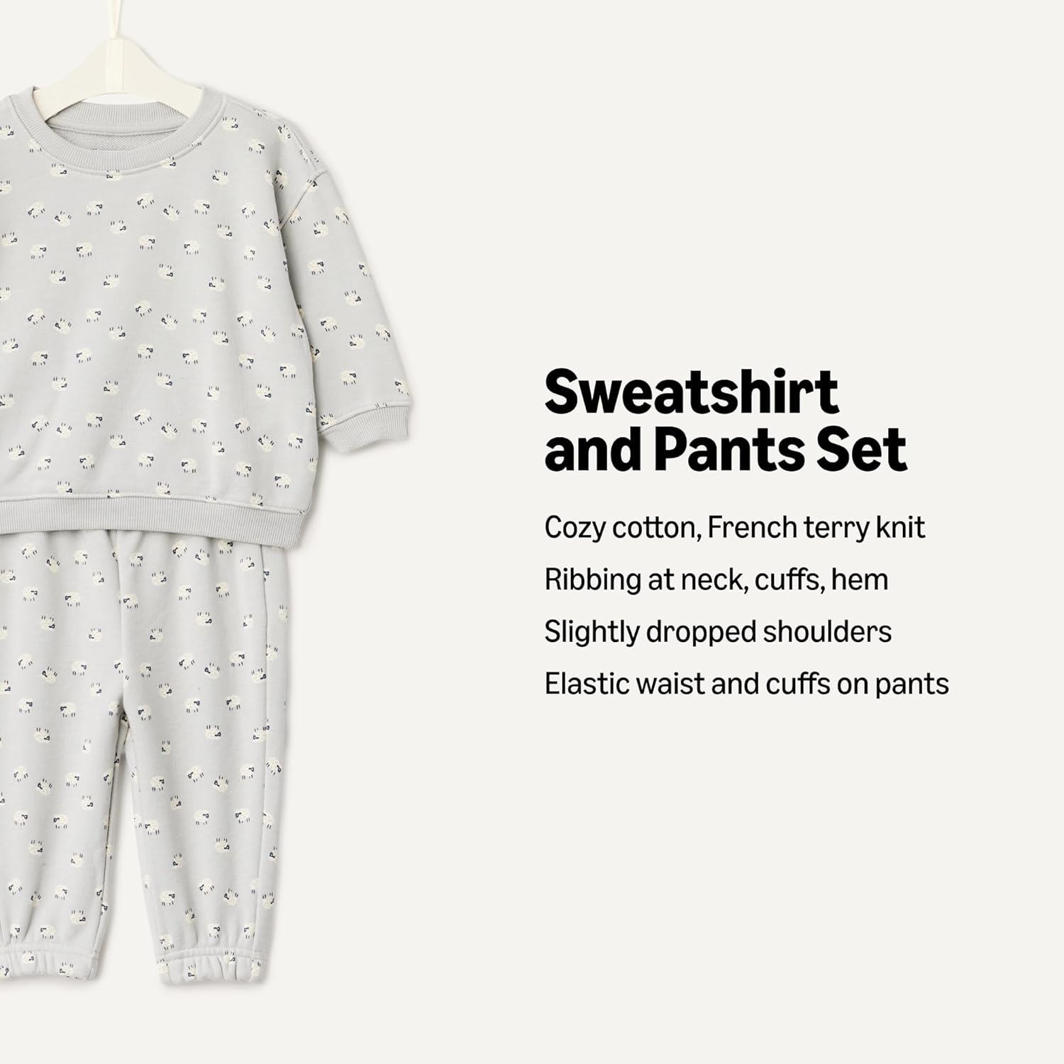 Detalle de Amazon Essentials x Sofia Grainge Unisex Toddlers Sweatshirt & Sweatpant Set