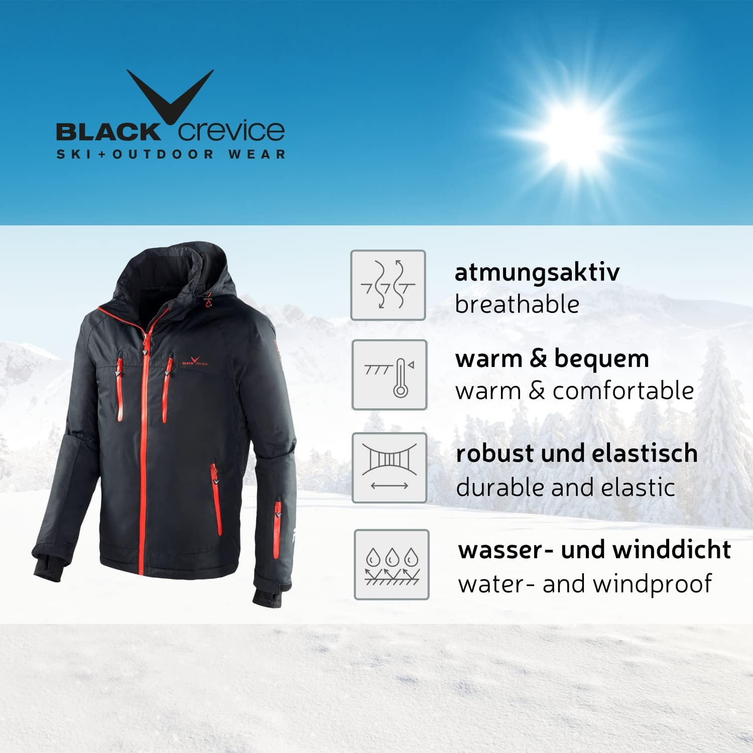 Detalle de Black Crevice Veste de ski Homme 5000 mm