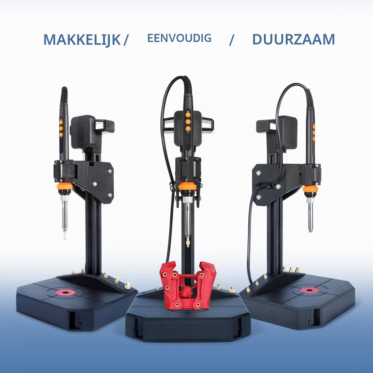 Detalle 2 de Mintion Heat Insert Press Kit: verticale heatsetpers met 90 W soldeerbout