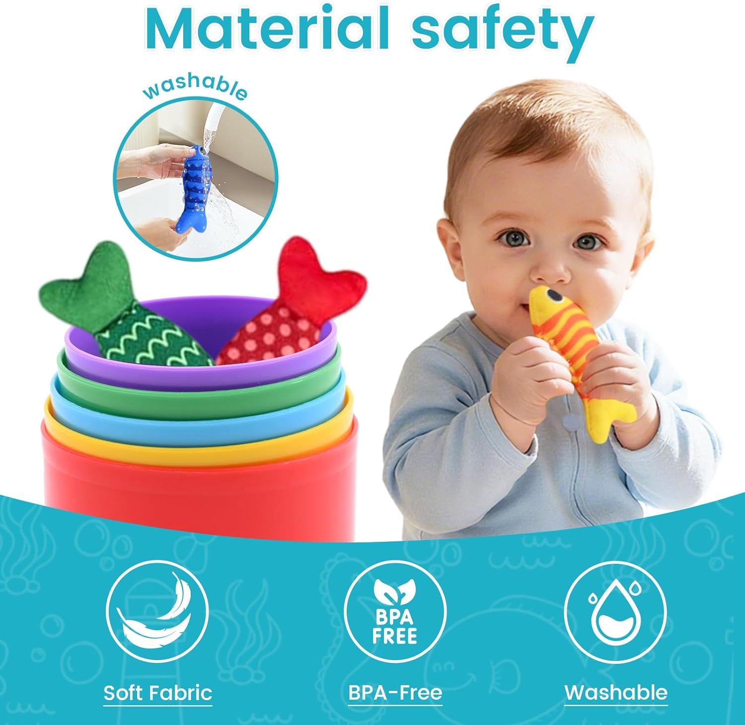 Thumbnail 3 de Montessori fishing toy set 1 year old 10 in 1